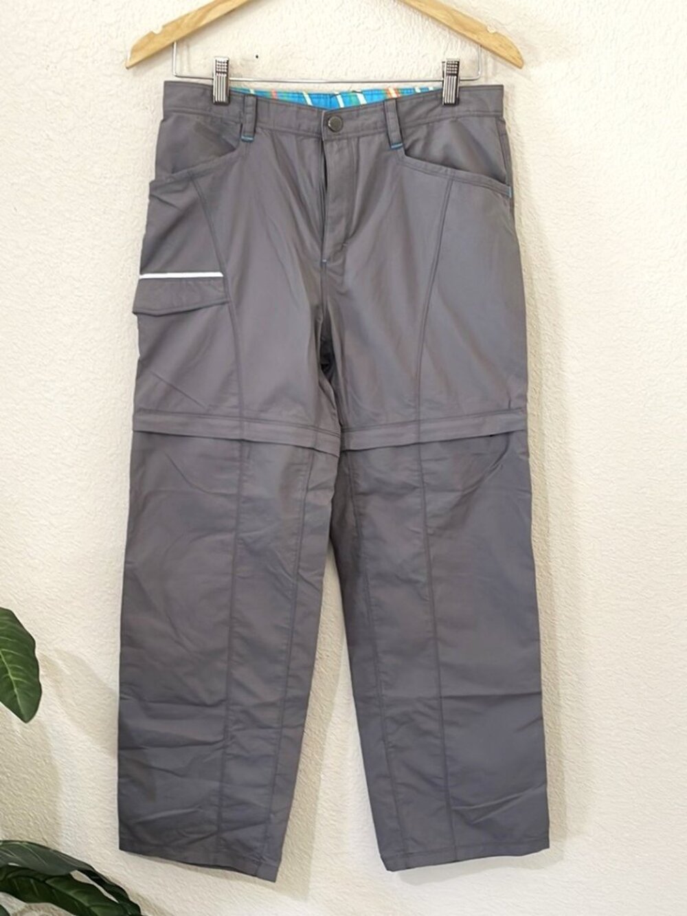 The North Face Gray Convertible Cargo Zip Off Pants Shorts Size Girls XLarge 18